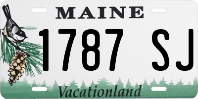 ME license plate 1787SJ
