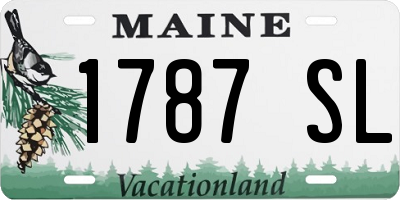 ME license plate 1787SL