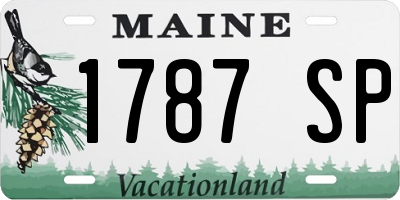 ME license plate 1787SP