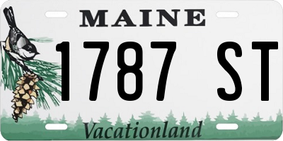 ME license plate 1787ST