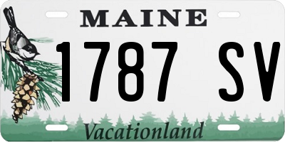 ME license plate 1787SV