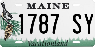 ME license plate 1787SY