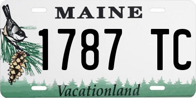 ME license plate 1787TC