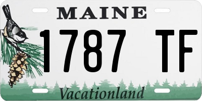 ME license plate 1787TF
