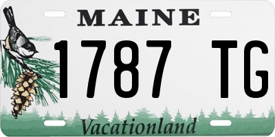 ME license plate 1787TG