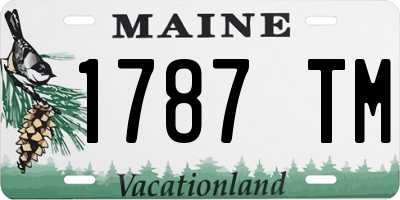 ME license plate 1787TM