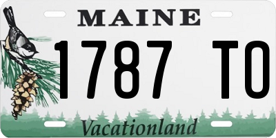ME license plate 1787TO