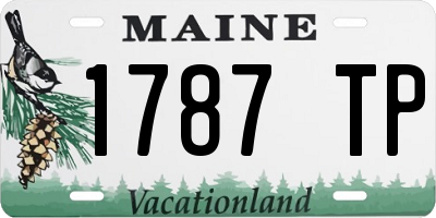 ME license plate 1787TP