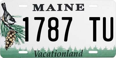 ME license plate 1787TU