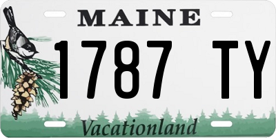 ME license plate 1787TY