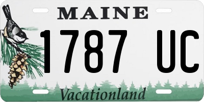 ME license plate 1787UC