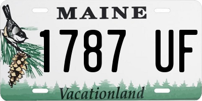 ME license plate 1787UF