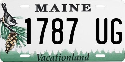 ME license plate 1787UG