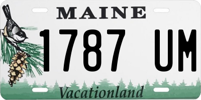 ME license plate 1787UM