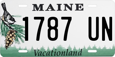 ME license plate 1787UN