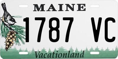 ME license plate 1787VC