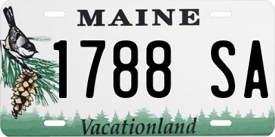 ME license plate 1788SA