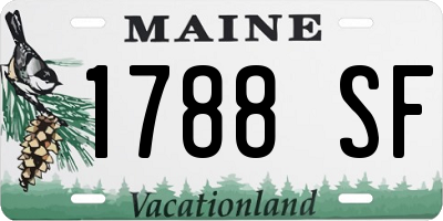ME license plate 1788SF