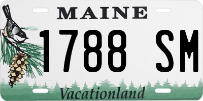 ME license plate 1788SM
