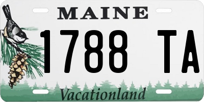 ME license plate 1788TA