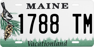 ME license plate 1788TM