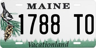 ME license plate 1788TO