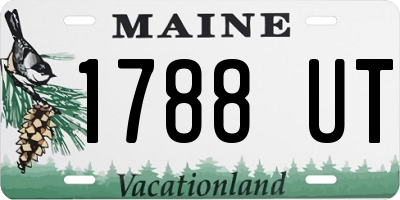 ME license plate 1788UT