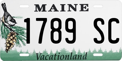 ME license plate 1789SC