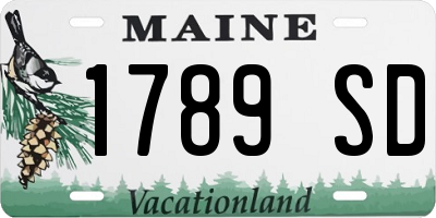 ME license plate 1789SD