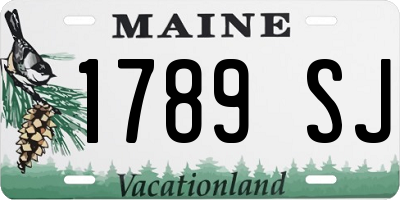 ME license plate 1789SJ