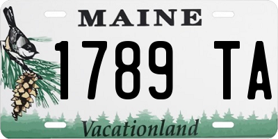 ME license plate 1789TA