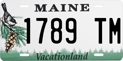 ME license plate 1789TM