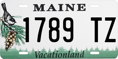 ME license plate 1789TZ