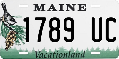 ME license plate 1789UC
