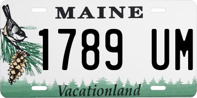 ME license plate 1789UM