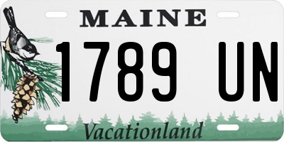 ME license plate 1789UN