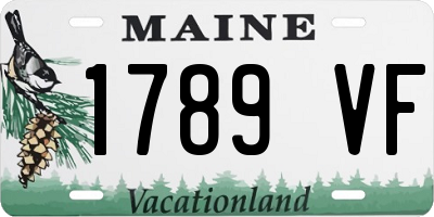 ME license plate 1789VF