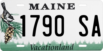 ME license plate 1790SA