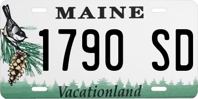 ME license plate 1790SD