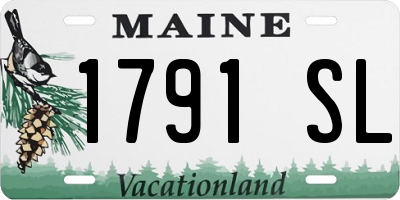 ME license plate 1791SL