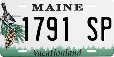 ME license plate 1791SP