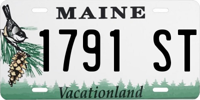 ME license plate 1791ST
