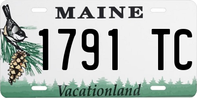 ME license plate 1791TC