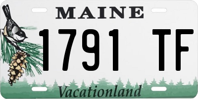 ME license plate 1791TF