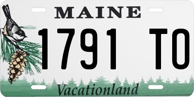 ME license plate 1791TO