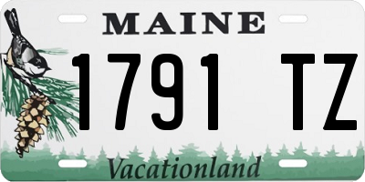 ME license plate 1791TZ