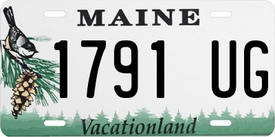 ME license plate 1791UG