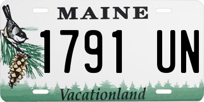 ME license plate 1791UN
