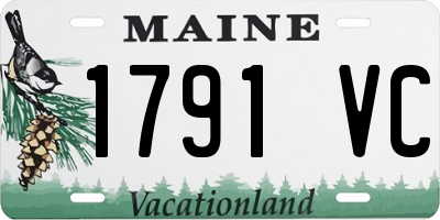 ME license plate 1791VC