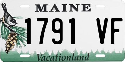 ME license plate 1791VF